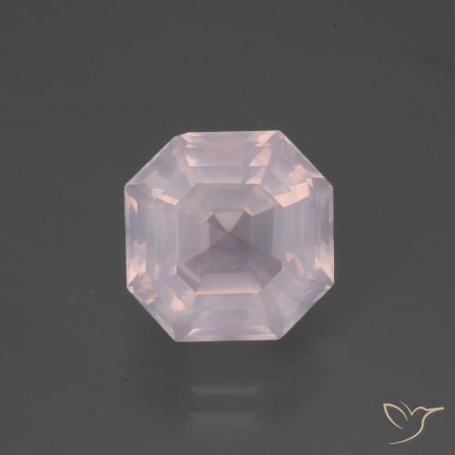 4.90ct Natural Rosado muy claro Cuarzo rosa, corte esmeralda, Transparente