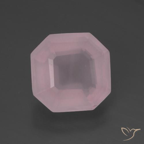 5.06ct Natural Rosa rosado Cuarzo rosa, corte esmeralda, Transparente