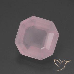 Cuarzo rosa Rosa rosado natural de 5.06 ct, Corte Octágono / Esmeralda, Transparente