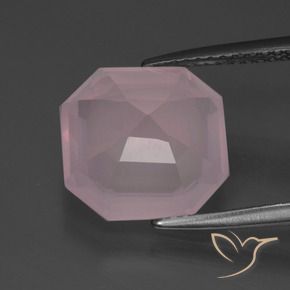 Cuarzo rosa Rosa rosado natural de 5.06 ct, Corte Octágono / Esmeralda, Transparente