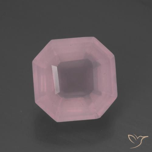 5.35ct Natural Rosado rosa medio Cuarzo rosa, corte esmeralda, Transparente