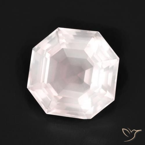 5.10ct Natural Rosado rosa muy claro Cuarzo rosa, corte esmeralda, Transparente