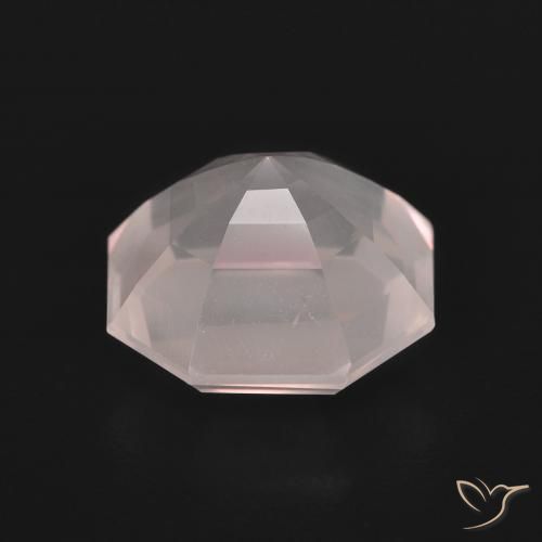 Cuarzo rosa Rosado rosa muy claro natural de 5.10 ct, Corte Octágono / Esmeralda, Transparente