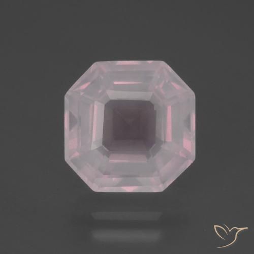 4.48ct Natural Rosado claro Cuarzo rosa, corte esmeralda, Transparente