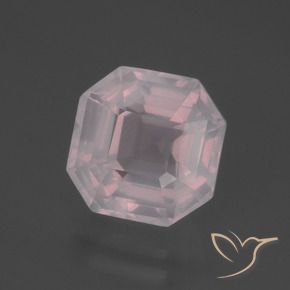 Cuarzo rosa Rosado claro natural de 4.48 ct, Corte Octágono / Esmeralda, Transparente