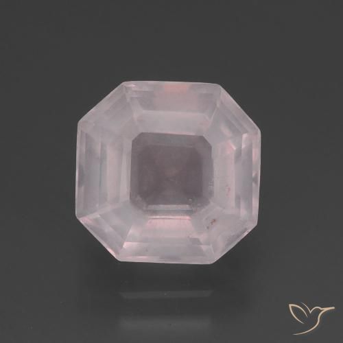 3.50ct Natural Rosado muy claro Cuarzo rosa, corte esmeralda, Transparente