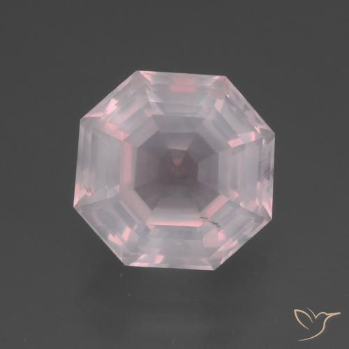 3.82ct Natural Rosado muy claro Cuarzo rosa, corte esmeralda, Transparente