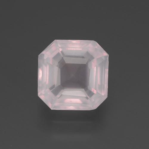 Cuarzo rosa rosa natural de 2,32 ct, corte esmeralda, transparente