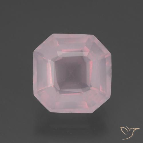 3.58ct Natural Rosa rosado Cuarzo rosa, corte esmeralda, Transparente
