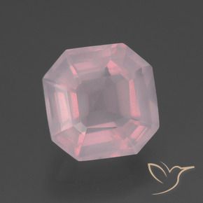 Cuarzo rosa Rosa rosado natural de 3.58 ct, Corte Octágono / Esmeralda, Transparente