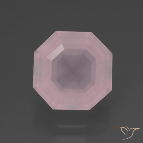 3.48ct Natural Rosado claro Cuarzo rosa, corte esmeralda, Transparente