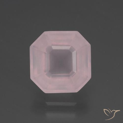 3.13ct Natural Rosado claro Cuarzo rosa, corte esmeralda, Transparente