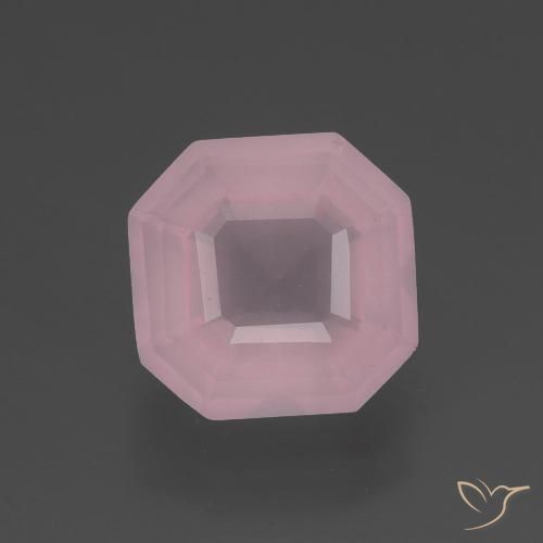 3.04ct Natural Rosado rosa medio Cuarzo rosa, corte esmeralda, Transparente