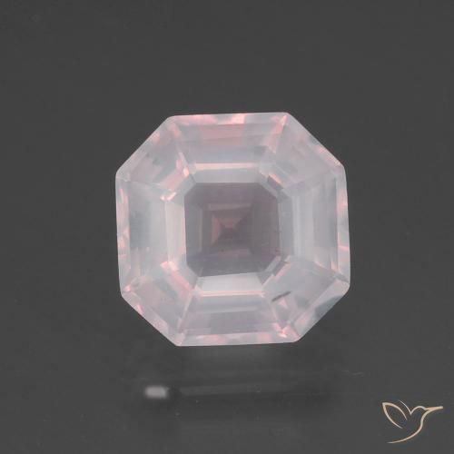 3.42ct Natural Rosado muy claro Cuarzo rosa, corte esmeralda, Transparente