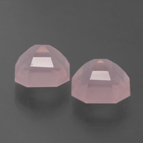 Gemas de cuarzo rosa rosa natural de 8,03 ct, corte esmeralda, transparente