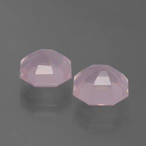 Gemas de cuarzo rosa rosa natural de 5,62 ct, corte esmeralda, transparente