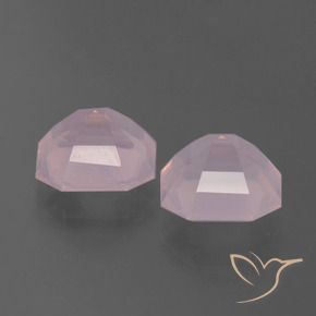 Gemas de Cuarzo rosa Rosa rosado natural de 6.71 ct, Corte Octágono / Esmeralda, Transparente