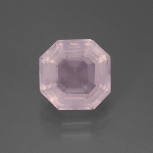 Cuarzo rosa rosa natural de 3,24 ct, corte esmeralda, transparente