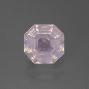 Cuarzo rosa rosa natural de 3,29 ct, corte esmeralda, transparente