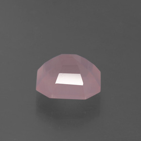 Cuarzo rosa rosa natural de 3,59 ct, corte esmeralda, transparente