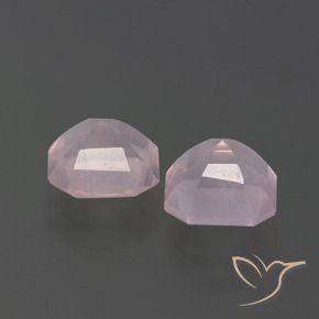 Gemas de Cuarzo rosa Rosado claro natural de 3.60 ct, Corte Octágono / Esmeralda, Transparente