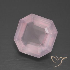Cuarzo rosa Rosa rosado natural de 4.83 ct, Corte Octágono / Esmeralda, Transparente
