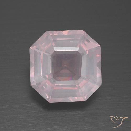 3.76ct Natural Rosado claro Cuarzo rosa, corte esmeralda, Transparente