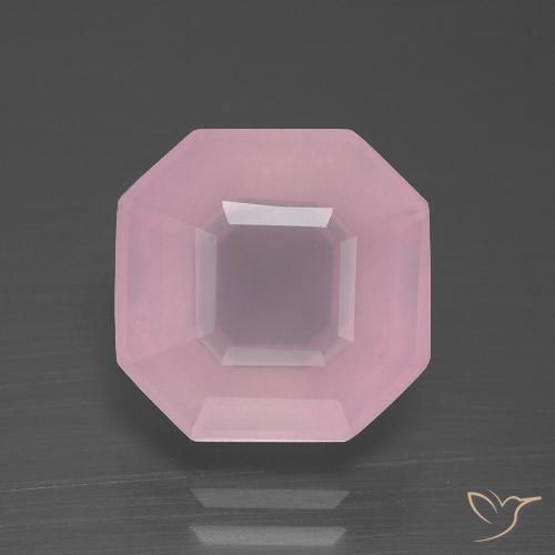 5.31ct Natural Rosado medio Cuarzo rosa, corte esmeralda, Transparente
