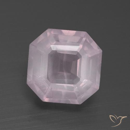3.27ct Natural Rosado rosa muy claro Cuarzo rosa, corte esmeralda, Transparente