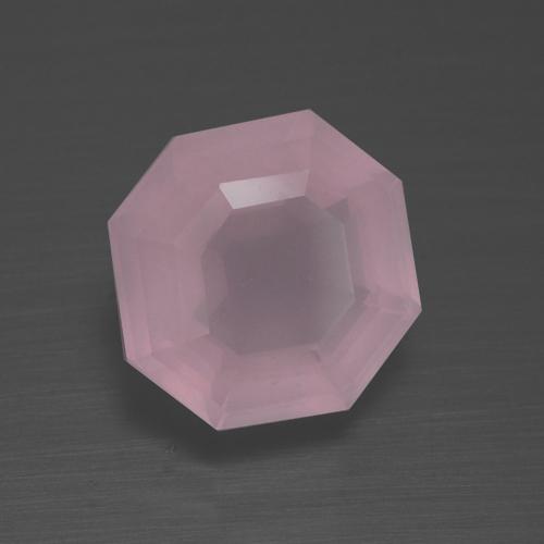 Cuarzo rosa rosa natural de 2,69 ct, corte esmeralda, transparente