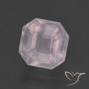 Cuarzo rosa Rosado rosa muy claro natural de 3.57 ct, Corte Octágono / Esmeralda, Transparente