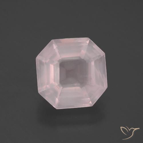 5.38ct Natural Rosado claro Cuarzo rosa, corte esmeralda, Transparente