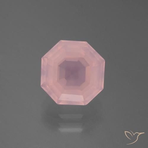 3.76ct Natural Rosado vívido Cuarzo rosa, corte esmeralda, Transparente
