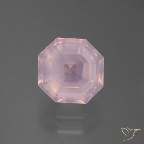4.00ct Natural Rosado claro Cuarzo rosa, corte esmeralda, Transparente