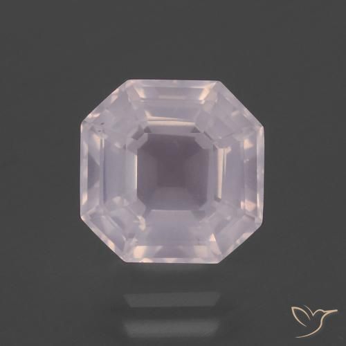 4.06ct Natural Rosado claro Cuarzo rosa, corte esmeralda, Transparente
