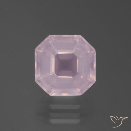 4.35ct Natural Rosado claro Cuarzo rosa, corte esmeralda, Transparente