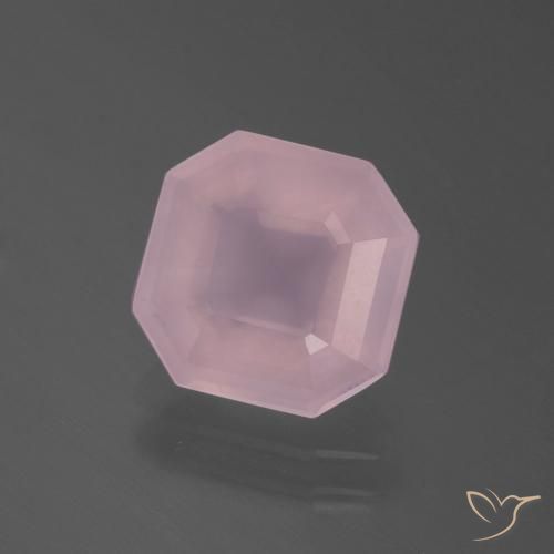 Cuarzo rosa Rosa rosado natural de 3.29 ct, Corte Octágono / Esmeralda, Transparente