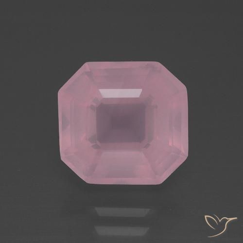 3.81ct Natural Rosado medio Cuarzo rosa, corte esmeralda, Transparente