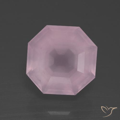 3.71ct Natural Rosado claro Cuarzo rosa, corte esmeralda, Transparente