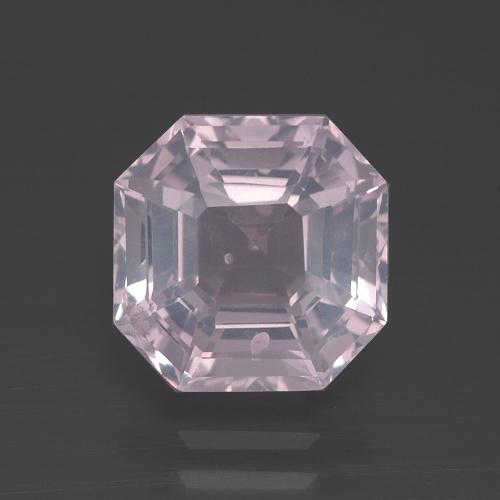 Cuarzo Rosa Rosado rosa muy claro natural de 3.56 ct, corte esmeralda, Transparente