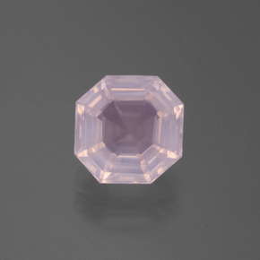 Cuarzo rosa rosa natural de 2,30 ct, corte esmeralda, transparente