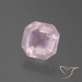 Cuarzo rosa Rosado claro natural de 2.85 ct, Corte Octágono / Esmeralda, Transparente