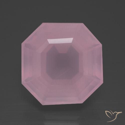 11.20ct Natural Rosado claro Cuarzo rosa, corte esmeralda, Transparente