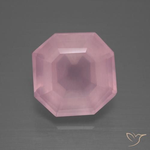 9.63ct Natural Rosado rosa medio Cuarzo rosa, corte esmeralda, Transparente