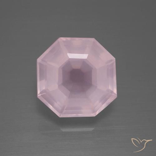 7.53ct Natural Rosado claro Cuarzo rosa, corte esmeralda, Transparente