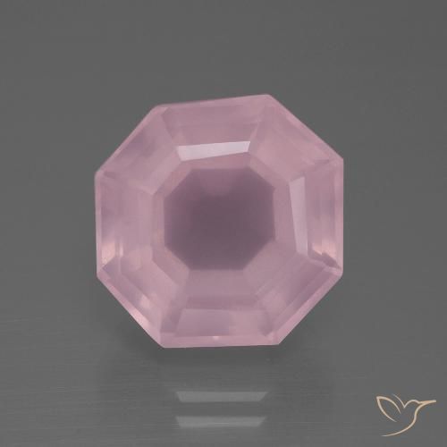 11.37ct Natural Rosado Bubblegum Cuarzo rosa, corte esmeralda, Transparente