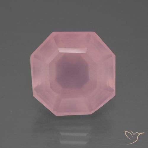 12.80ct Natural Rosado medio Cuarzo rosa, corte esmeralda, Transparente