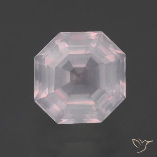 2.86ct Natural Rosado claro Cuarzo rosa, corte esmeralda, Transparente