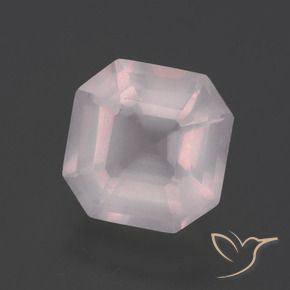 Cuarzo rosa Rosado muy claro natural de 2.99 ct, Corte Octágono / Esmeralda, Transparente