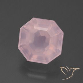 Cuarzo rosa Rosa rosado natural de 5.07 ct, Corte Octágono / Esmeralda, Transparente